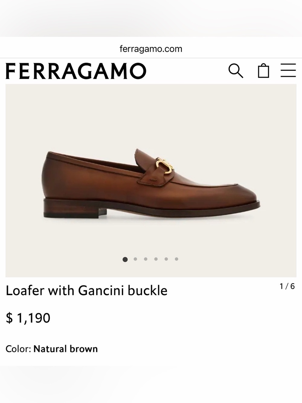 $1,090 Salvatore Ferragamo Brown Leather Gancini Buckle Horse-bit Loafers 10.5 D - Picture 16 of 16